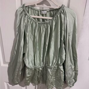 Roller Rabbit 100% Silk Peasant Top Size Large